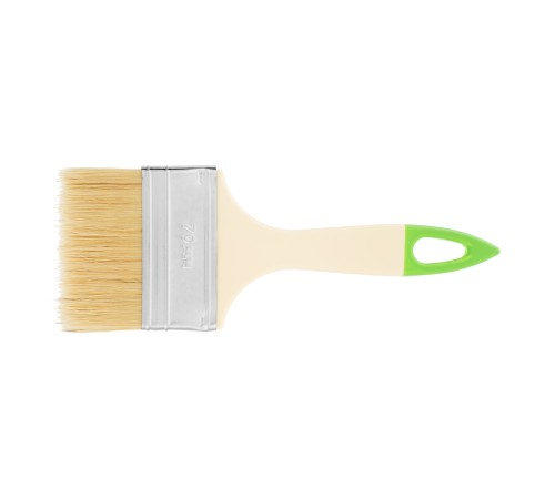 Кисть флейцевая, 70*8, натуральная щетина, пластиковая ручка, 10шт Сибртех