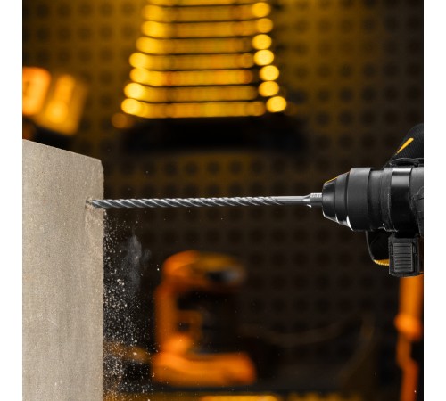 Бур по бетону, цельная крестовая пластина, 6x215 мм, SDS PLUS Denzel