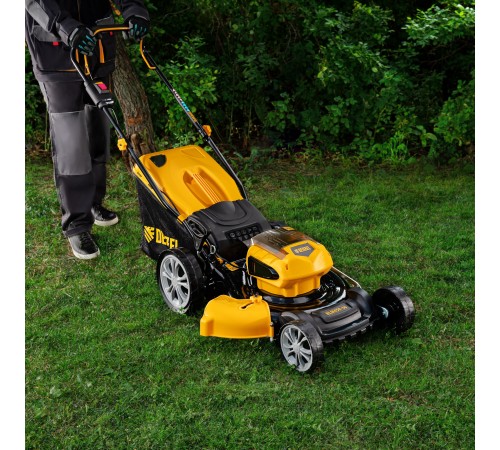 Газонокосилка аккумуляторная бесщеточная RLM450-36, Li-ion, 36 В, 4 Ач, 450 мм, травосборник 40 л Denzel