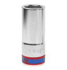 Головка торцевая глубокая шестигранная 3/4", 24 мм KING TONY 623524M