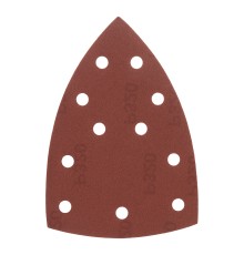 Треугольник абразивный на ворc. подложке под "липучку", перф., P 320, 150х150х100 мм, 5 шт. Denzel