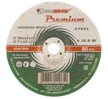 Круг зачистной по металлу, 180 х 6 х 22 мм, Премиум "Луга"