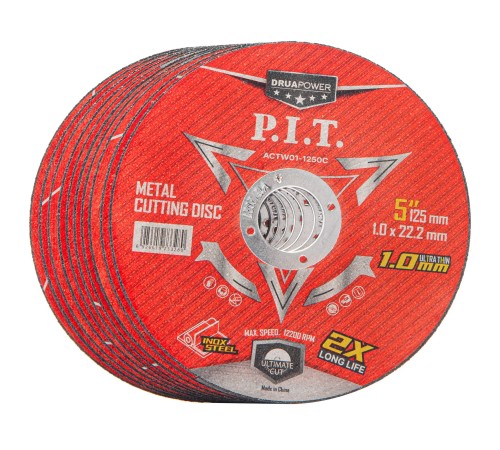 Диск отрезной по металлу и нерж. стали P.I.T. DRUA ACTW01-1250C