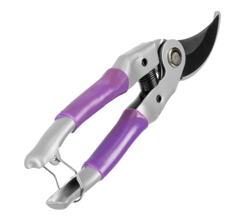 Секатор прямого реза, 225 мм, металлические рукоятки, ПВХ оболочка, BASE Palisad