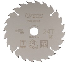 Диск пильный по дереву с тефлоновым покрытием 24Т, CUTOP Profi plus, 150 х 1,3/2,0 х 20/16/12 мм CUTOP