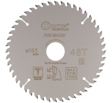 Диск пильный по дереву с тефлоновым покрытием 48Т, CUTOP Profi plus, 165 х 1,3/2,0 х 30/25,4/20/16 мм CUTOP Диск пильный по дереву с тефлоновым покрытием 48Т, CUTOP Profi plus, 165 х 1,3/2,0 х 30/25,4/20/16 мм CUTOP