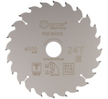 Диск пильный по дереву с тефлоновым покрытием 24Т, CUTOP Profi plus, 200 х 1,5/2,2 х 32/30/25,4/20 мм CUTOP