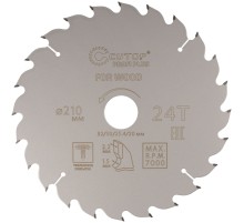 Диск пильный по дереву с тефлоновым покрытием 24Т, CUTOP Profi plus, 210 х 1,5/2,2 х 32/30/25,4/20 мм CUTOP Диск пильный по дереву с тефлоновым покрытием 24Т, CUTOP Profi plus, 210 х 1,5/2,2 х 32/30/25,4/20 мм CUTOP
