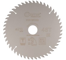 Диск пильный по дереву с тефлоновым покрытием 48Т, CUTOP Profi plus, 210 х 1,5/2,2 х 32/30/25,4/20 мм CUTOP