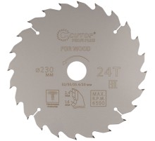 Диск пильный по дереву с тефлоновым покрытием 24Т, CUTOP Profi plus, 230 х 1,6/2,4 х 32/30/25,4/20 мм CUTOP