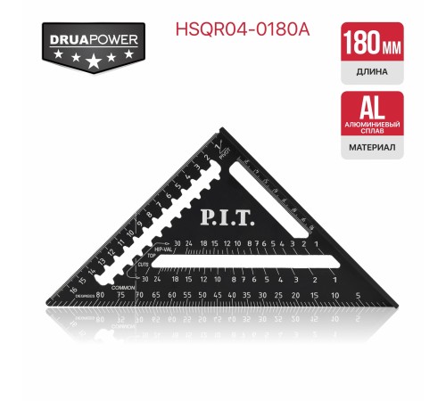 Угольник Свенсона метрический кровельный P.I.T. DRUA HSQR04-0180A