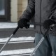 Скрепер-волокуша для уборки снега, полипропилен, колеса, 595х715х1445мм, рукоятка с ПВХ, LUXE Palisad