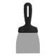 Шпательная лопатка из нержавеющей стали, 100 мм, пластмассовая ручка Сибртех