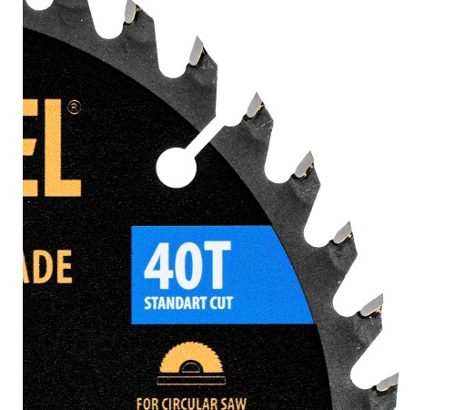 Пильный диск по дереву с гвоздями, ф165 х 20 мм, 40 зубов Denzel