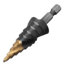 Сверло ступенчатое 4-6-8-10-12-14-16-18-20 мм, Р6М5, 6-гр. хвостовик Denzel