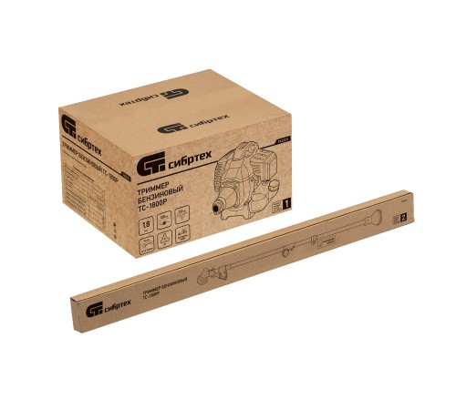 Триммер бензиновый ТС-1800Р, 33 см3, разъемная штанга, состоит из 2 частей Сибртех