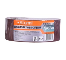 Шлифлента, 76x533мм, Р120, 10 шт, Sturm!
