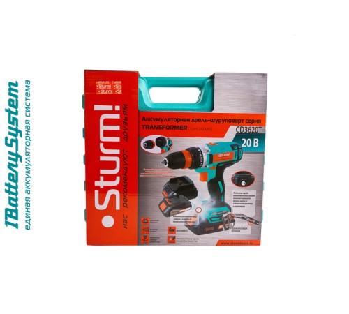 Аккумуляторный шуруповерт Sturm! CD3620T 1BatterySystem Аккумуляторный шуруповерт Sturm! CD3620T 1BatterySystem