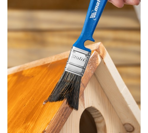 Кисть флейцевая для водных красок, 25 x 10 мм, смешанная щетина, пластиковая рукоятка, Matrix