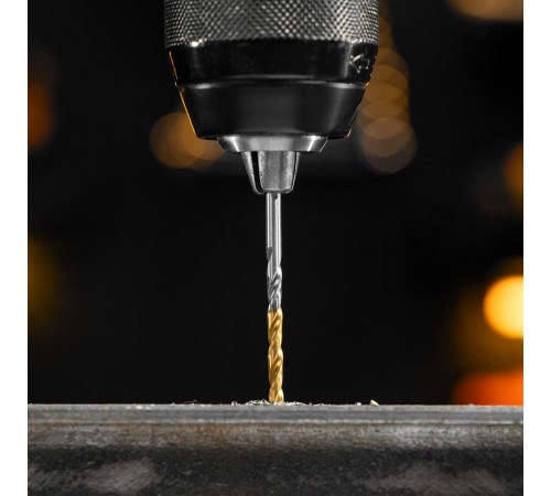 Набор сверл по металлу, 2-8мм, Р6М5-TiN, Golden Tip, 6 шт Denzel