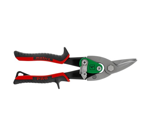 Ножницы по металлу, 250 мм, правый рез, сталь CRMO, двухкомпонентные рукоятки, PRO Matrix