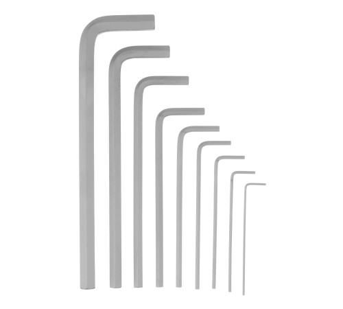 Набор ключей имбусовых, HEX, 1,5-10 мм, CrV, 9 шт., удлиненные Сибртех