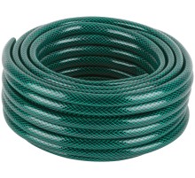 Шланг поливочный трехслойный армированный, зеленый 1/2" х 1,8 мм х 15 м КУРС РОС