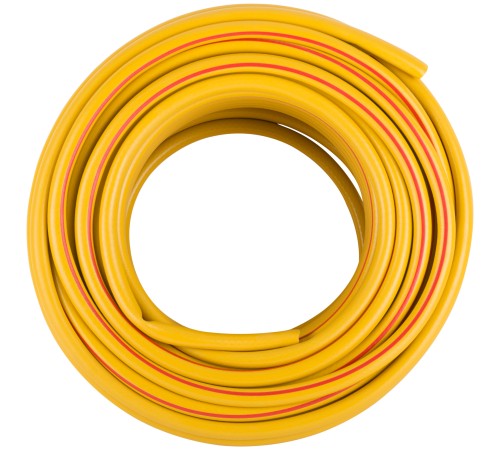 Шланг поливочный трехслойный армированный, желтый 1/2" х 2,0 мм х 50 м КУРС РОС