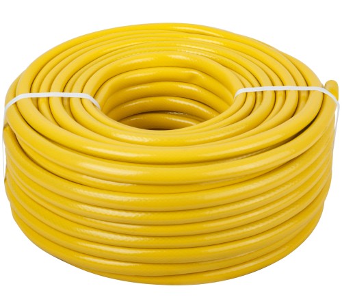 Шланг поливочный трехслойный армированный, желтый 1/2" х 1.9 мм х 50 м КУРС РОС
