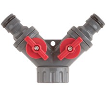 Распределитель 2-х канальный, внутренняя резьба основания 3/4" КУРС