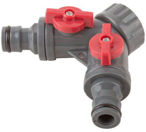 Распределитель 2-х канальный, внутренняя резьба основания 3/4" КУРС