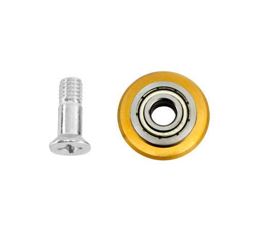 Ролик режущий с подшипником для плиткореза, 22х6х6мм, TiN Denzel