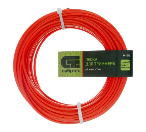 Леска для триммера квадратная, 2.4 мм х 15 м, Сибртех