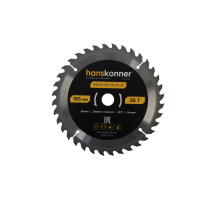Пильный диск по дереву ArmorPiercing 185x20/16мм, 36 зубьев, Hanskonner
