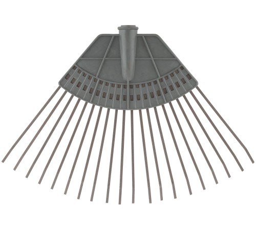 Грабли веерные пластинчатые (пластмассовая основа),20 зубьев, 310х450 мм, без черенка КУРС РОС