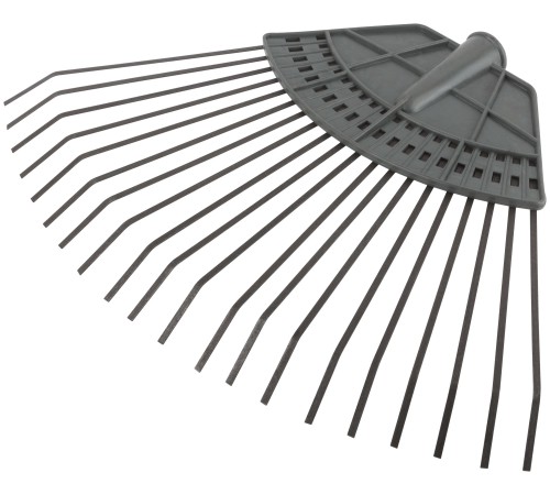 Грабли веерные пластинчатые (пластмассовая основа),20 зубьев, 310х450 мм, без черенка КУРС РОС