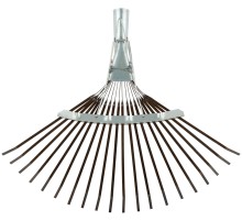 Грабли веерные регулируемые пластинчатые, 20 зубьев, 250-415 мм, без черенка КУРС РОС