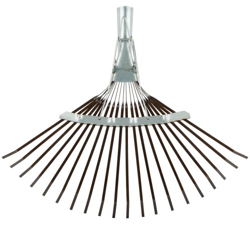 Грабли веерные регулируемые пластинчатые, 20 зубьев, 250-415 мм, без черенка КУРС РОС