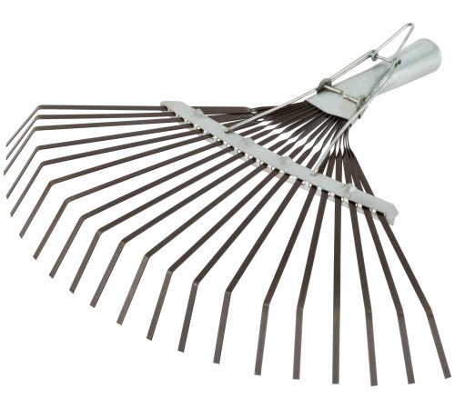 Грабли веерные регулируемые пластинчатые, 20 зубьев, 250-415 мм, без черенка КУРС РОС