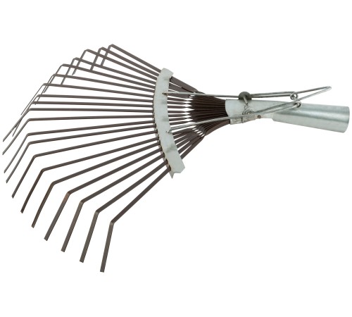 Грабли веерные регулируемые пластинчатые, 20 зубьев, 250-415 мм, без черенка КУРС РОС