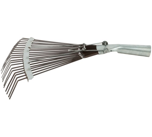 Грабли веерные регулируемые пластинчатые, 20 зубьев, 250-415 мм, без черенка КУРС РОС