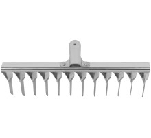 Грабли, витой зуб, нержавеющая сталь, 12 зубьев, без черенка FIT РОС