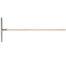 Грабли, витой зуб, нержавеющая сталь, 14 зубьев, с деревянным черенком FIT РОС