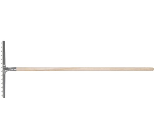 Грабли, витой зуб, нержавеющая сталь, 14 зубьев, с деревянным черенком FIT РОС