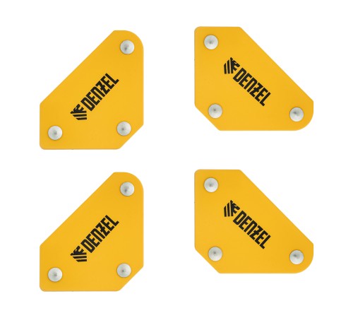 Набор из 4 магнитных фиксаторов для сварочных работ Denzel