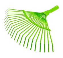 Грабли веерные стальные, 425 мм, 22 плоских зуба, эмалированные, без черенка, Palisad