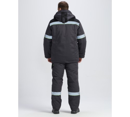 Костюм зимний Ховард (тк.OxLine) п/к, т.серый/черный/лимонный