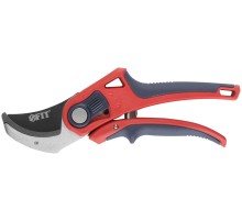 Секатор, режущие кромки встык с наковальней, регулир. раскрытия, ленточная пружина, прорезин. ручки 210 мм FIT IT
