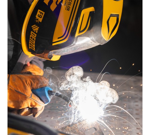 Щиток защитный лицевой (маска сварщика) F9, см. окно 100x60, Real Color, DIN 4-8/9-13// Denzel