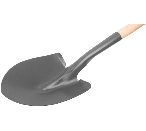 Лопата штыковая для сыпучих грузов ("Американка") с деревянным черенком и V-ручкой 230х280х1360 мм КУРС РОС